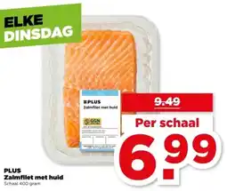 PLUS PLUS Zalmfilet met huid aanbieding
