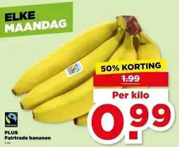 PLUS PLUS Fairtrade bananen aanbieding