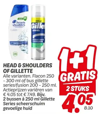 Dekamarkt Head & shoulders of gillette aanbieding