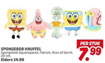 Dekamarkt Spongebob knuffel aanbieding