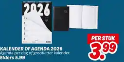 Dekamarkt Kalender of agenda 2026 aanbieding
