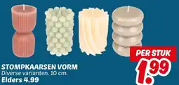 Dekamarkt Stompkaarsen vorm aanbieding