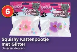 Vomar Voordeelmarkt Squishy Kattenpootje met Glitter aanbieding
