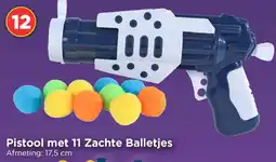 Vomar Voordeelmarkt Pistool met 11 Zachte Balletjes aanbieding