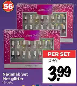 Vomar Voordeelmarkt Nagellak Set Met glitter aanbieding