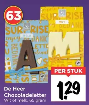 Vomar Voordeelmarkt De Heer Chocoladeletter aanbieding