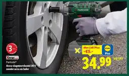 Lidl Parkside Accu slagmoersleutel 20 V zonder accu en lader aanbieding