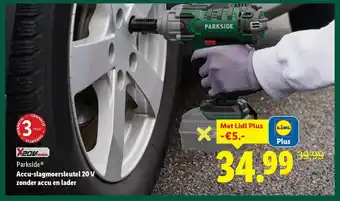 Lidl Parkside Accu slagmoersleutel 20 V zonder accu en lader aanbieding