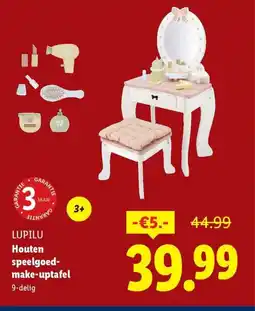 Lidl Houten speelgoed make uptafel aanbieding