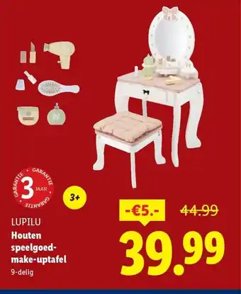 Lidl Houten speelgoed make uptafel aanbieding