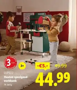 Lidl Lupilu Houten speelgoed werkbank aanbieding