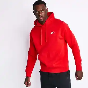 Foot Locker Nike Club Hoodies Heren - Rood - Maat XL - Katoen Fleece aanbieding