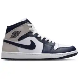 Foot Locker Jordan Aj1 Mid Sneakers Heren - Wit - Maat 40.5 - Leer, Synthetisch aanbieding