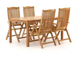Kees Smit Sunyard Veronica/Liverpool 160cm dining tuinset 5-delig verstelbaar aanbieding
