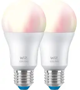 Coolblue WiZ smart lamp - Gekleurd en wit licht - E27 - 2-pack aanbieding