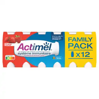 Dirk Danone Actimel drink aardbei 12-pack 100ml aanbieding