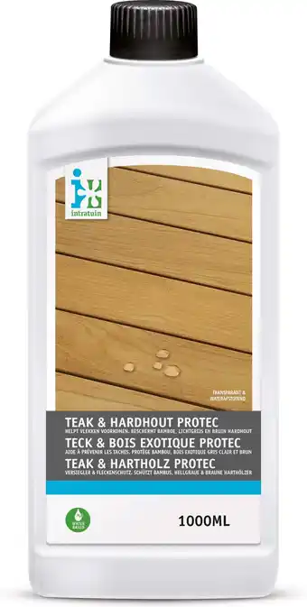 Intratuin Intratuin tuinmeubelbeschermer teak / hardhout transparant 1000 ml aanbieding