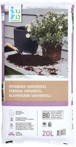 Intratuin Intratuin potgrond universeel turfvrij Bio 20 L aanbieding