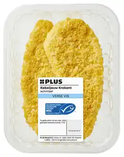 PLUS PLUS Kabeljauw Krokant schnitzel aanbieding