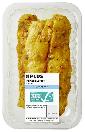 PLUS PLUS Pangasiusfilet kerrie marinade aanbieding