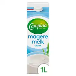 PLUS Campina 0% vet melk aanbieding