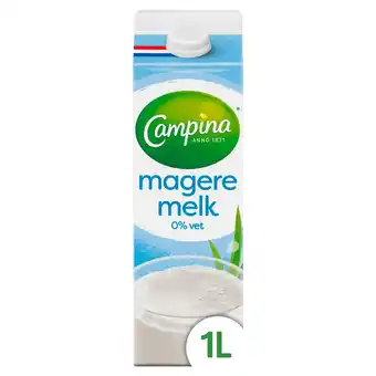 PLUS Campina 0% vet melk aanbieding