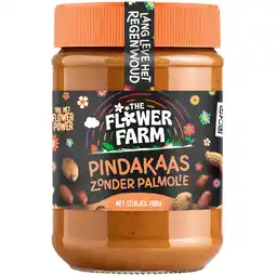 PLUS The Flower Farm Pindakaas met stukjes zonder palmolie aanbieding