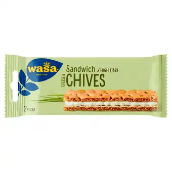 PLUS Wasa Sandwich Cheese & Chives 3x2 stuks aanbieding