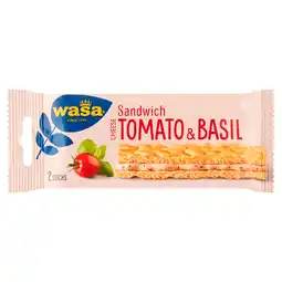 PLUS Wasa Sandwich Tomato & Basil 3x2 stuks aanbieding