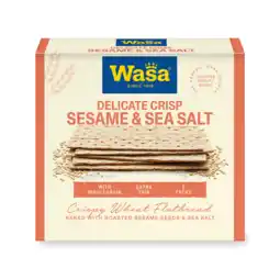 PLUS Wasa Delicate Crisp Sesam & Sea Salt aanbieding