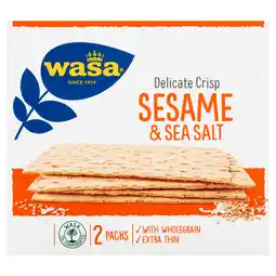 PLUS Wasa Delicate Crisp Sesam & Sea Salt aanbieding