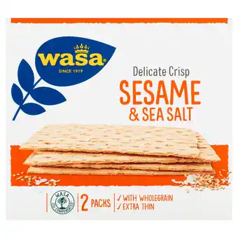 PLUS Wasa Delicate Crisp Sesam & Sea Salt aanbieding