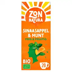 PLUS Zonnatura Thee Sinaasappel & Munt Fris & Fruitig aanbieding