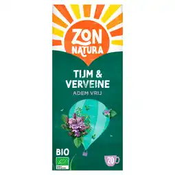 PLUS Zonnatura Thee Tijm & Verveine - Adem Vrij aanbieding