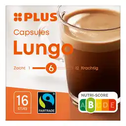 PLUS PLUS Koffiecapsules Lungo fairtrade aanbieding