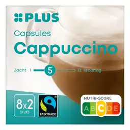 PLUS PLUS Koffiecapsules cappuccino fairtrade aanbieding