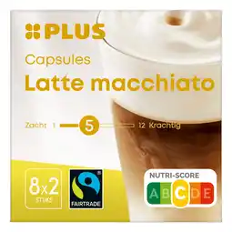 PLUS PLUS Koffiecapsules Latte macchiato aanbieding