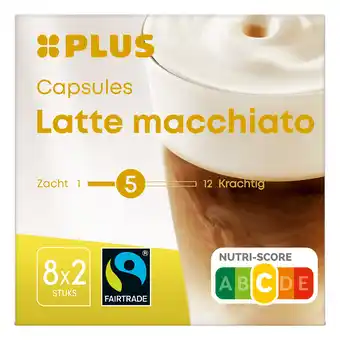 PLUS PLUS Koffiecapsules Latte macchiato aanbieding