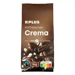 PLUS PLUS Koffiebonen Crema Fairtrade aanbieding