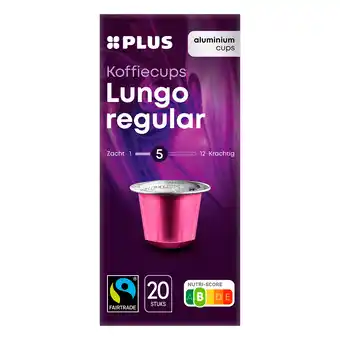 PLUS PLUS Koffiecups lungo regular Fairtrade aanbieding