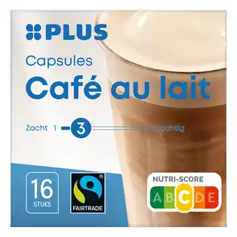 PLUS PLUS Koffiecapsules café au lait fairtrade aanbieding