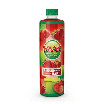 PLUS Raak Vruchtensiroop aardbeien aanbieding