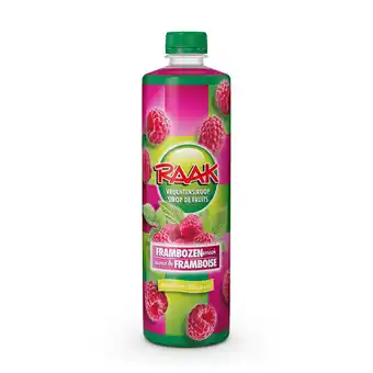PLUS Raak Vruchtensiroop framboos aanbieding