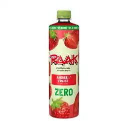 PLUS Raak Vruchtensiroop aardbeien zero aanbieding