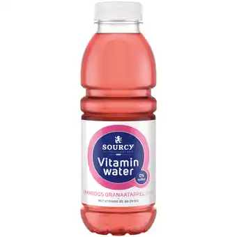 PLUS Sourcy Vitaminwater framboos granaatappel aanbieding