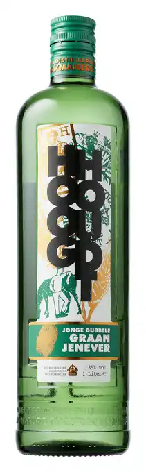 PLUS Hooghoudt Jonge Dubbele Graan Jenever aanbieding