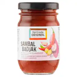PLUS Fairtrade Original Sambal badjak Fairtrade aanbieding