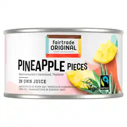 PLUS Fairtrade Original Ananas stukjes op sap Fairtrade aanbieding