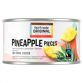 PLUS Fairtrade Original Ananas stukjes op sap Fairtrade aanbieding