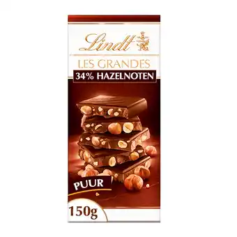 PLUS Lindt Les Grandes Puur Hazelnoot aanbieding